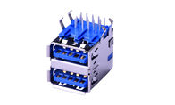 High Speed Date Wire Input Output Connectors Double Layer DIP Type Blue Plastic