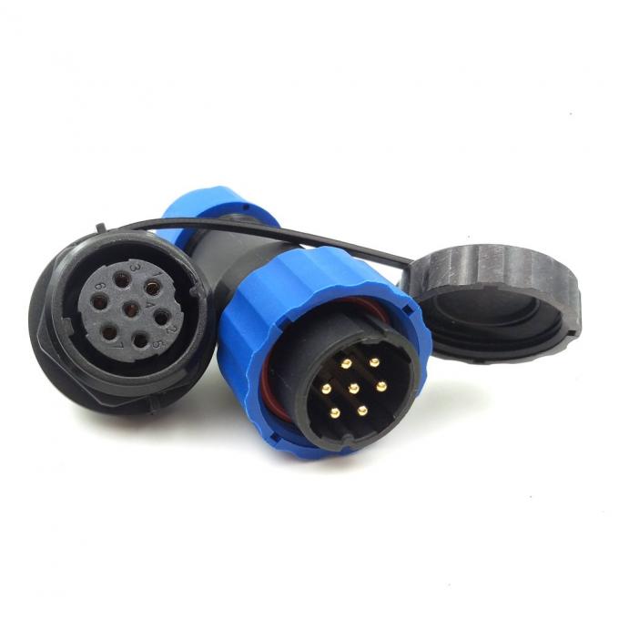 Male And Female 7 Pin Waterproof Terminal Block Connector IP68 Cable