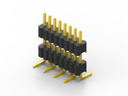 Dual Row 1.27 Mm Pitch Idc Connector , Brass Contact  Male Header Connector