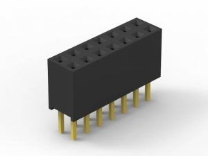 Custom Pin Header Female Connector , Through Hole 2 Pin - 20 Pin Female Header