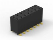 Rectangular SMT PCB Header Connector Surface Mount PA6T Material Black