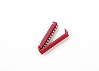 Red 12 Pin Ribbon Cable Connector , Flat Ribbon Cable Connectors PBT Material