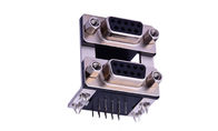 Black VGA Socket D SUB Input Output Connectors Combination 9 Mother Copper Alloy
