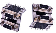 Black VGA Socket D SUB Input Output Connectors Combination 9 Mother Copper Alloy