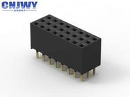 Three Row 6 Pins Female Header Connector Board To Board Current Rating 2.0A