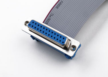 D Sub 15 Ways Female 14 Pin Ribbon Cable , Custom 2mm Pitch Hard Disk Data Cable