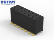 Rectangular SMT PCB Header Connector Surface Mount PA6T Material Black