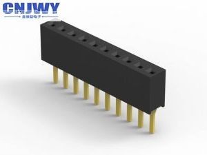 Black Female  PCB Header Connector 1.27mm Pitch LCP Material H = 2.1mm