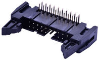 Square Circuit Board Pin Connectors , 2.54 Mm Right Angle Wire To Board Header