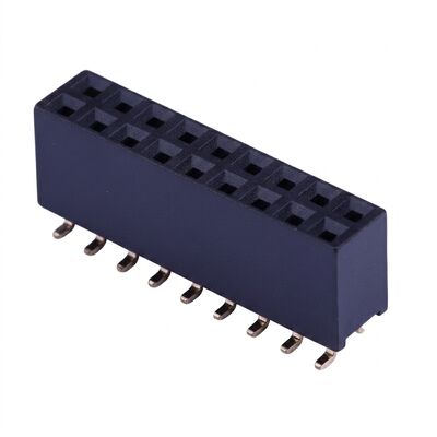 Single Row 2.54MM Pitch Vertical Female Header Connector 02P-40P Gold Flash PA6T Through Hole