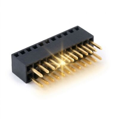 2.54mm Machined Round Pin Female Header Socket 40 Pin Gold Over Nickel Precision Turned