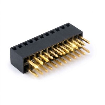 2.54mm Machined Round Pin Female Header Socket 40 Pin Gold Over Nickel Precision Turned