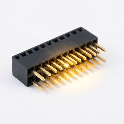 2.54mm Pitch Dual Row Elevated 15mm Female Header Connector Long Leg Stacking Socket