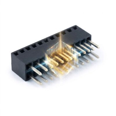 2.54mm Pitch High Current 5A Dual Contact Female Header Connector Power PCB Socket
