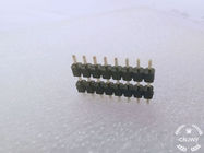 Plug In Male Pin Header Connector 1*8P L=14mm Double Plastic 0.8U Gold Flash PE Packaging