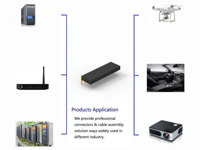 8 Pins 90° Female Header Connector 2.0 Mm Pitch Current Rating 2.0 AMP