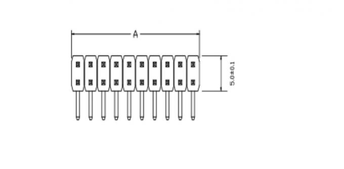 2 Pins To 100 Pins Circuit Board Pin Connectors , Double Plastic 2.54 ...