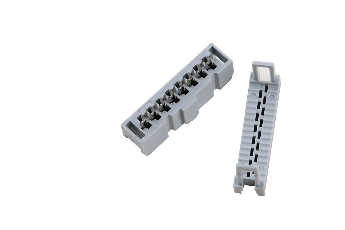 Gray Color IDC socket Female Header Rectangular connector 16Pins