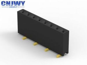 Single Row Female Header Connector SMT Type Height 3.56 Mm Current Rating 2.0AMP