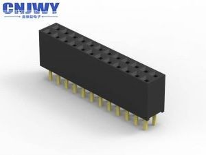 Gold Flash 2.54 Mm Female Connector , PCB Pin Header Female Connector