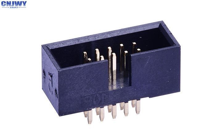SMD Pcb Connectors Wire To Board , Dual Row Right Angle Pin Header Insulation Resistance