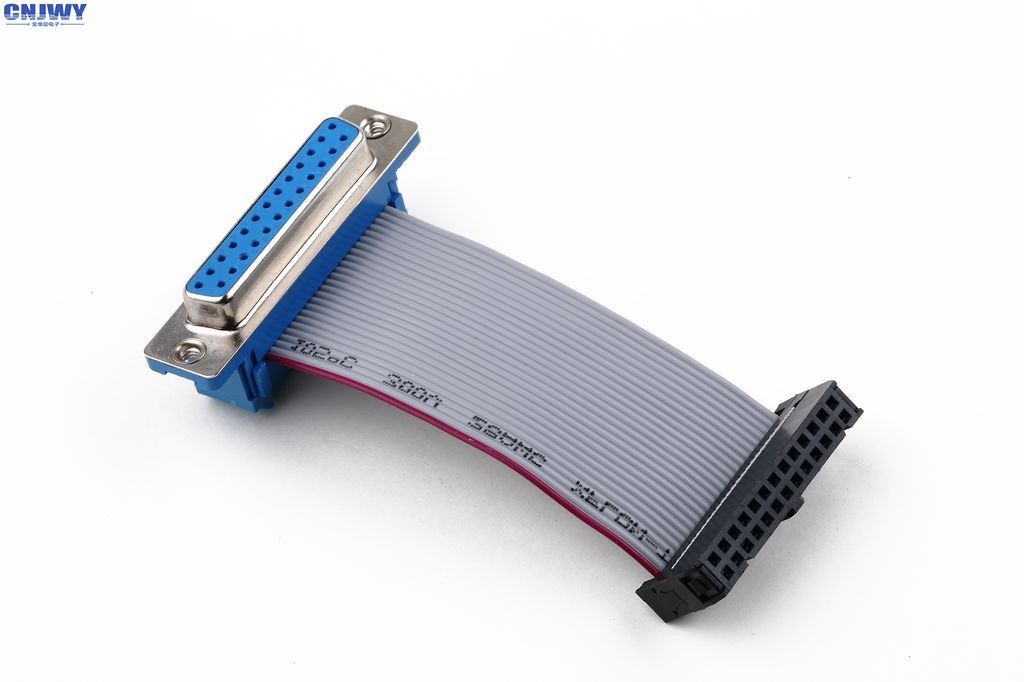 D Sub 15 Ways Female 14 Pin Ribbon Cable , Custom 2mm Pitch Hard Disk Data Cable