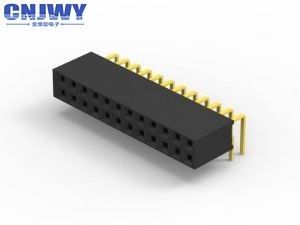 Femal PCB Header Connector Gold Flash PBT Material Insulation Resistance