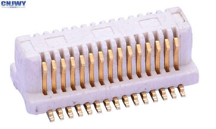 Vertical 30PIN PCB Board To Board Connector Pedestal Beige Phosphor Bronze Material