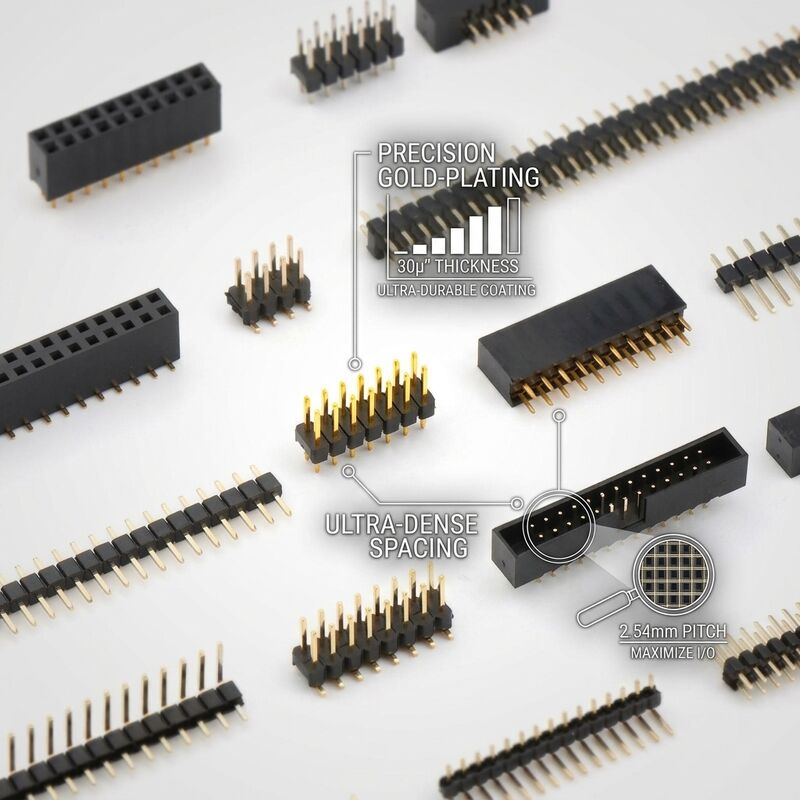 Elevated Stacking Dual Row Male Pin Header Connector 2.54mm Pitch Extended Height PCB Board Spacer