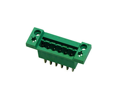 Durable 300V 18A Terminal Block Connector 1*06P PA66 SN Plated DIP With Flange