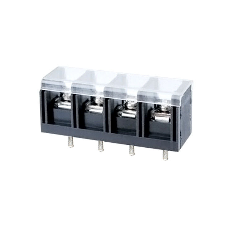 CE 10.0mm Pitch Terminal Block Connector PCB Barrier 1*05P PBT With Protection Cover