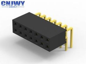 2 Mm Pitch Female Connector , Through Hole Plastic Right Angle Female Header