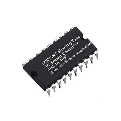 SMD/SMT Mounting Type IC Socket Connector -40C To 105C Operation for Temperature Applications